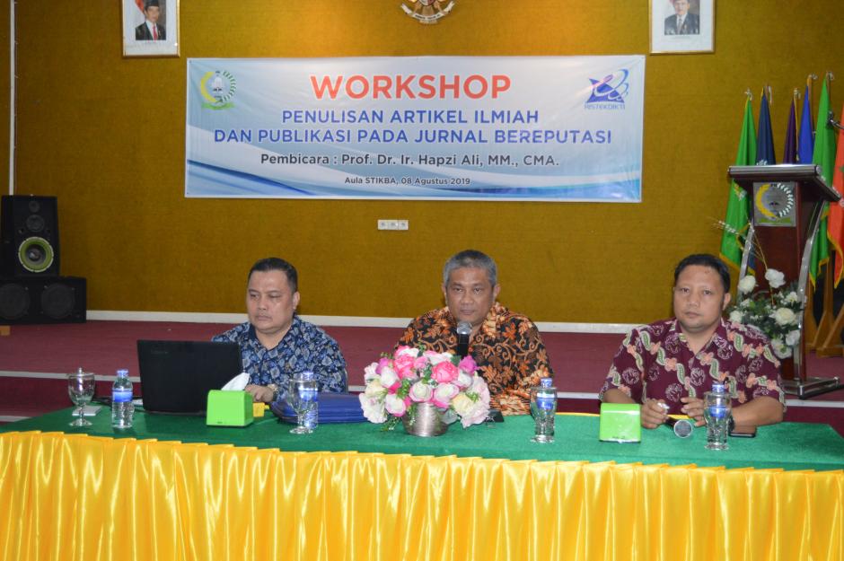 WORKSHOP PENULISAN ARTIKEL ILMIAH DAN PUBLIKASI PADA JURNAL BEREPUTASI