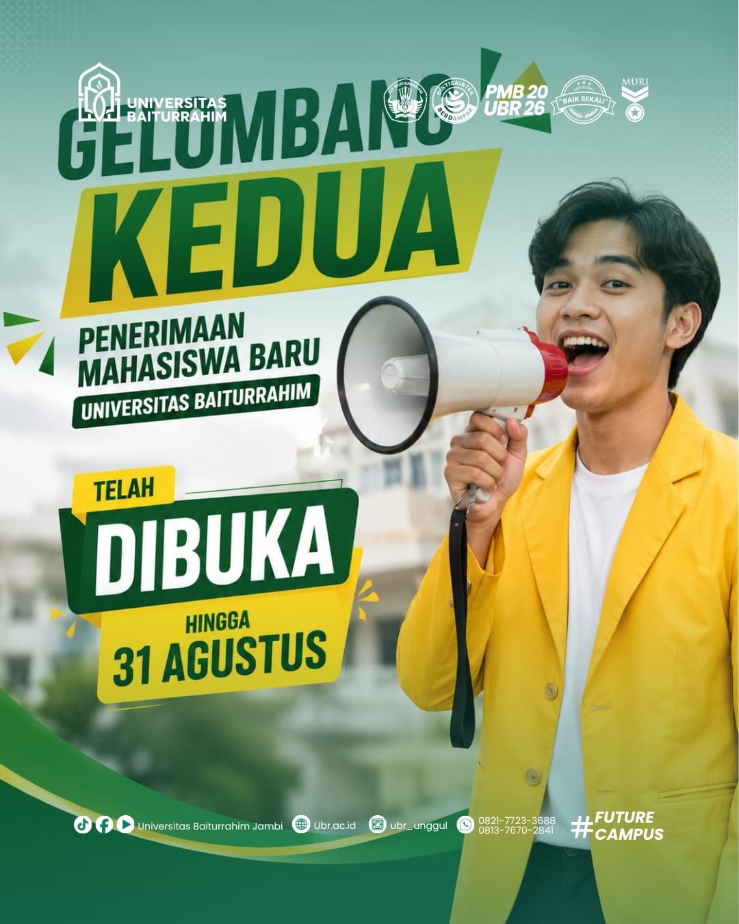 UBR Jambi Resmi Buka Pendaftaran Mahasiswa Baru Gelombang II Hingga 31 Agustus 2026